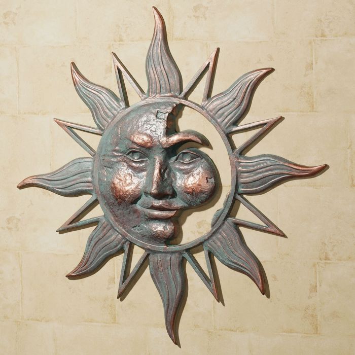 Large outdoor sun wall decor