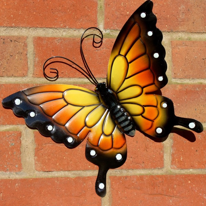 Outdoor butterfly wall decor