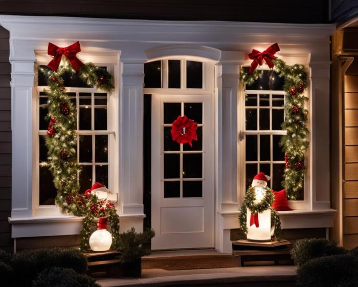 Outdoor window decor for christmas