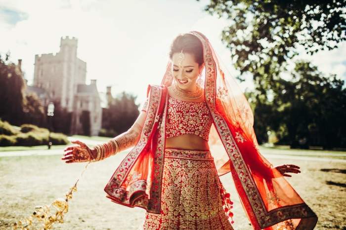 Indian american fusion wedding dress