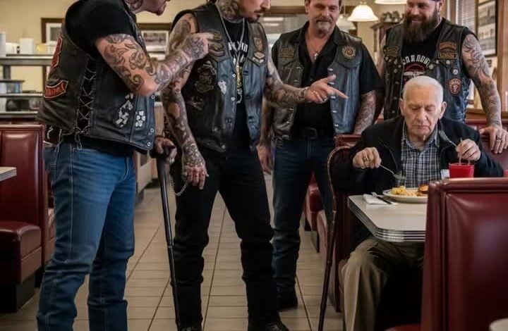 A biker slapped an 81-year-old veteran in a diner — no one could have imagined what would happen in the minutes that followed…