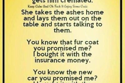 This guy dies and his wife gets him cremated.