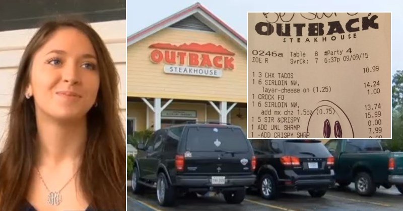 Outback Workers Wish Nobody Saw What They Wrote On Cops’ Receipt