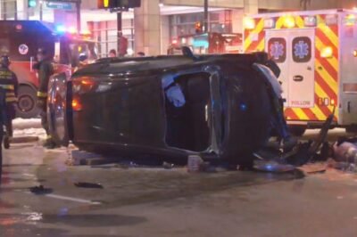 Loop rollover crash shuts down part of Wacker Drive