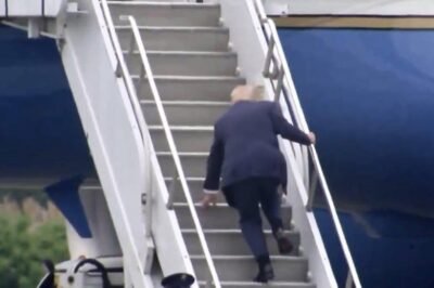 Donald Trump falls on the stairs while boarding Air Force One!