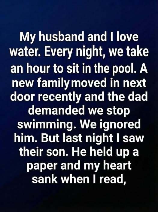 The Poolside Routine That Taught Us a Lesson in Understanding, and How a Quiet Evening Habit Slowly Revealed the Unseen Stories Living Just Beyond Our Fence, Changing the Way We Listen, Assume, and Choose Kindness in Everyday Life