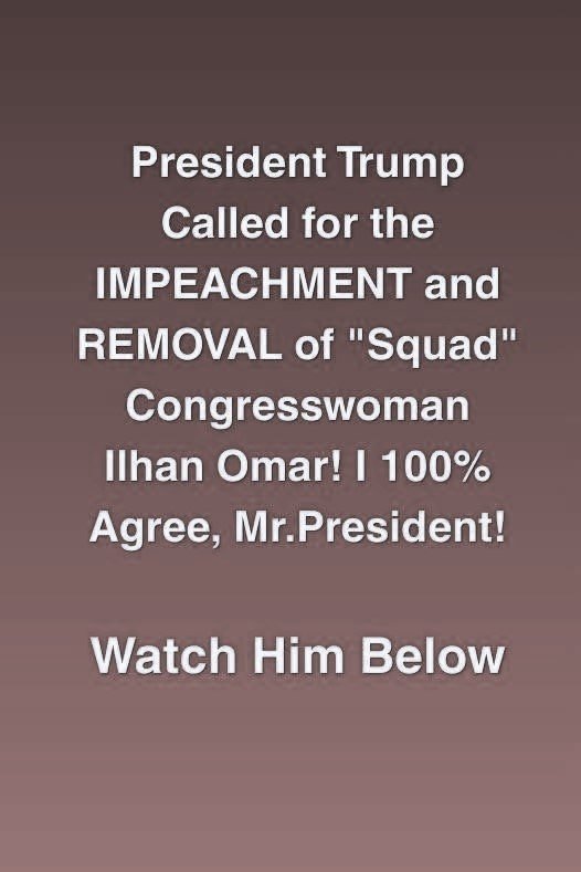 Trump Addresses Ilhan Omar’s Statements and Calls for Action