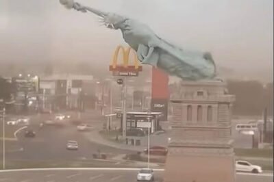 A 115-foot replica of the Statue of Liberty was toppled during a storm…See more