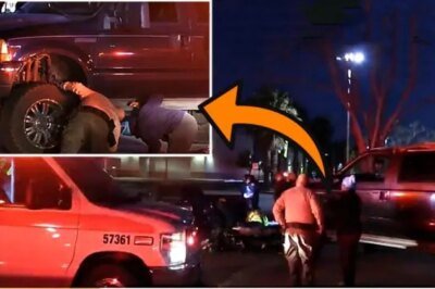 Thief Slides Under SUV For Catalytic Converter, It Starts Moving