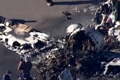 Aerials show site of North Carolina plane crash