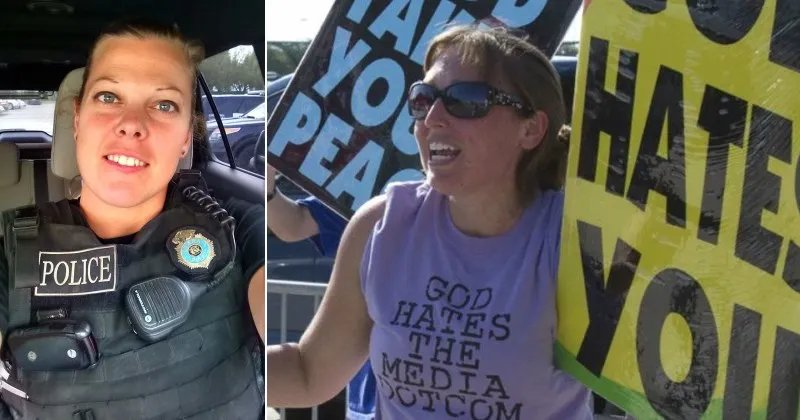 Westboro Baptist Church Pickets Lady Cop’s Funeral, Gets Humiliated