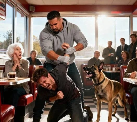 He assaults a 78-year-old widow in a coffee shop, without imagining that her son is a Navy SEAL