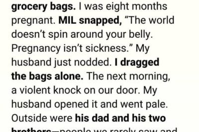 I Was Eight Months Pregnant and Carrying Groceries Alone—What Happened the Next Morning Changed My Marriage Forever