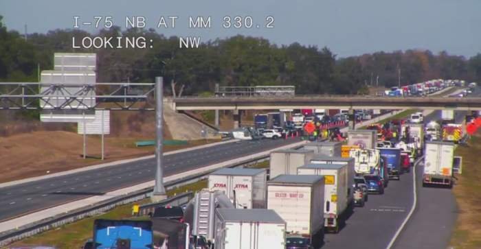 1 injured in 2-vehicle crash on I-75 in Sumter County