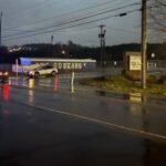 Pickup truck pulling trailer crashes into utility pole near Antioch Middle School during storm