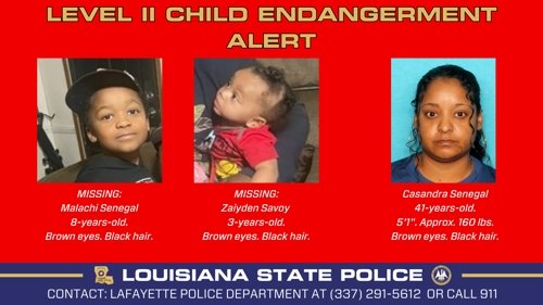 Level II Endangered/Missing Child Advisory: Assistance Needed Locating Missing Lafayette Juveniles
