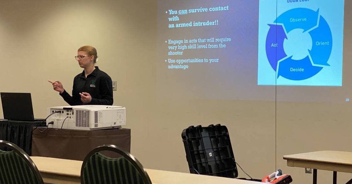 EMU DPS training public in escaping or fending off active shooters